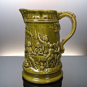 19th century art pottery pitcher “Saint Clément”
