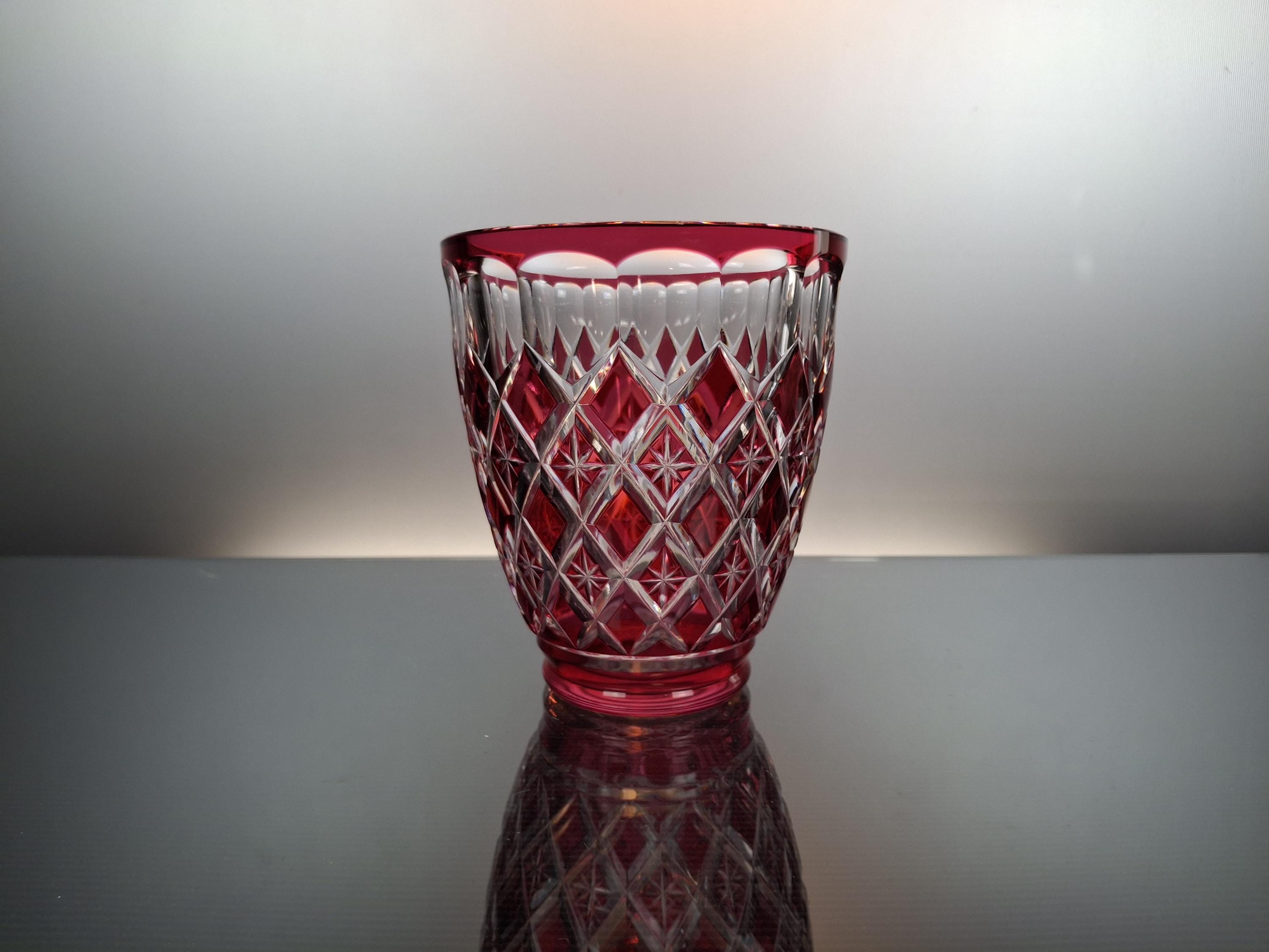 Val Saint Lambert Red Vase - Etsy
