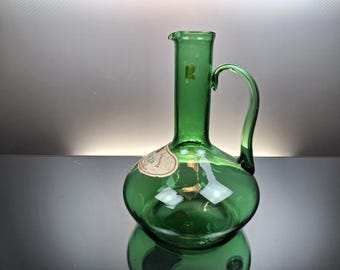 ✨緑色のイタリア製のガラスアート 緑色のイタリア製ガラス瓶 - Etsy 日本