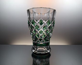 Val Saint Lambert Ruby Red Crystal Vase 