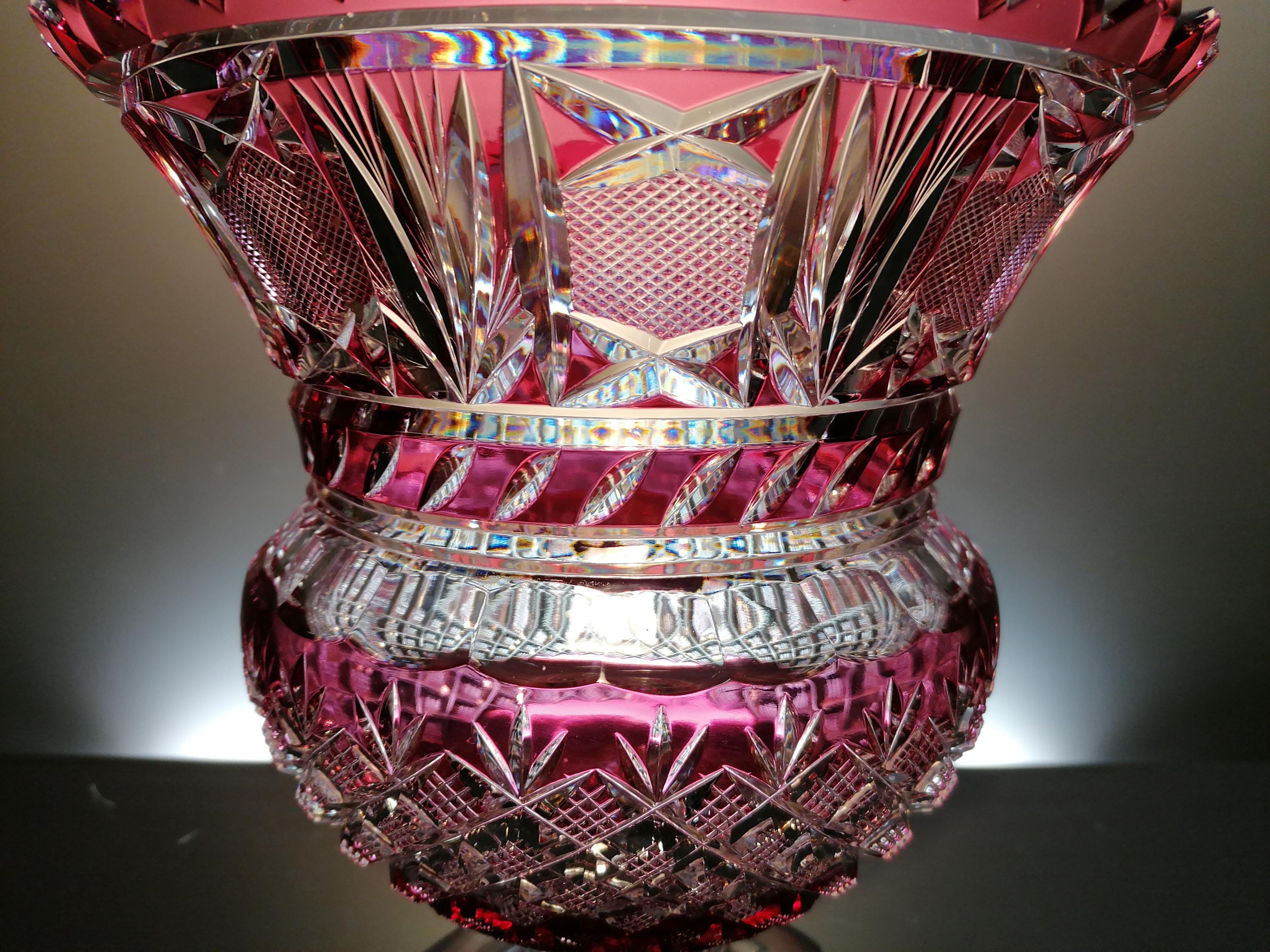 Rare Ruby Red Dresden Crystal Vase. - Etsy