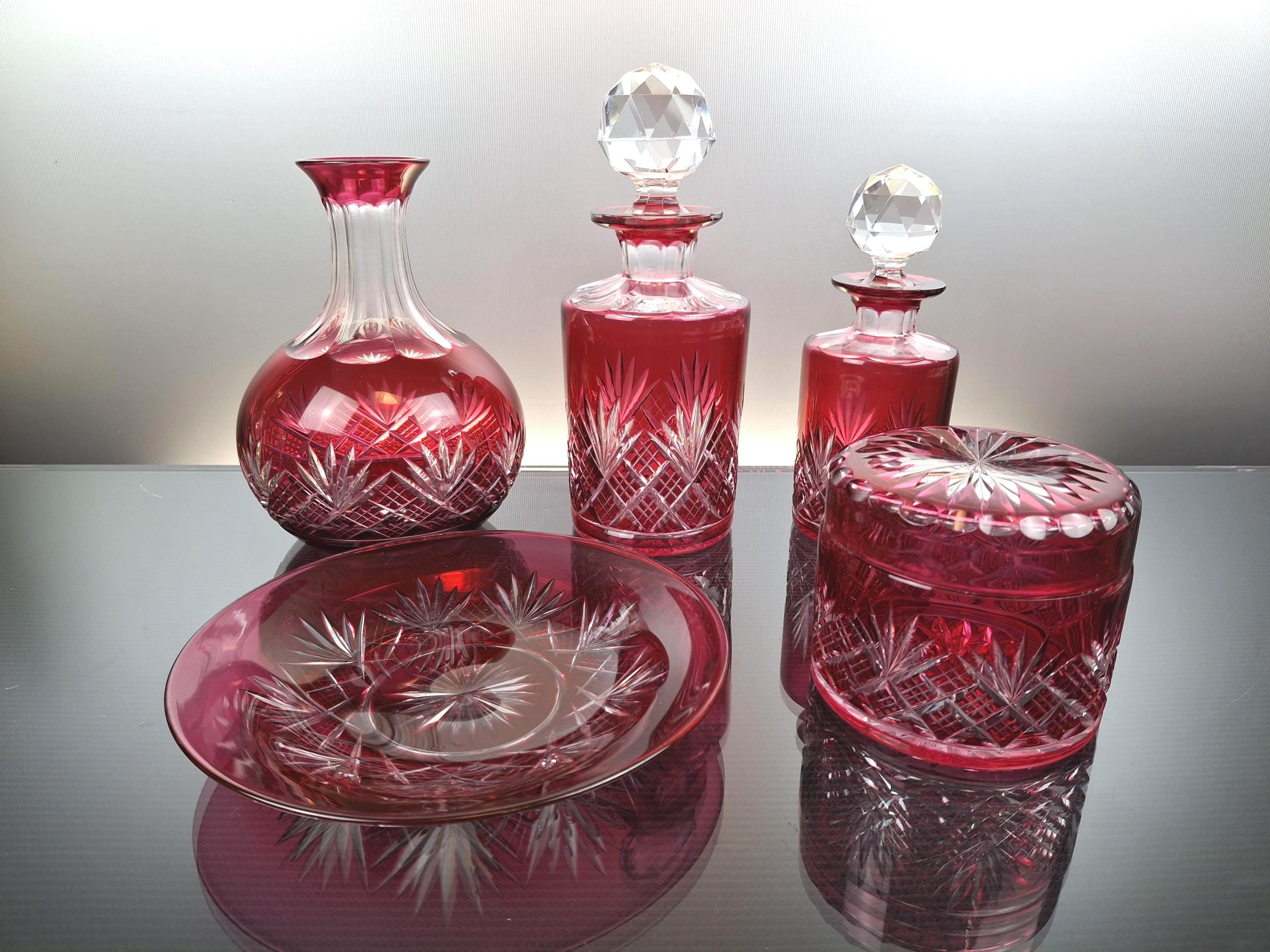 Belgian Crystal Val Saint Lambert Toilet Set “hubert Fouarge” - Etsy