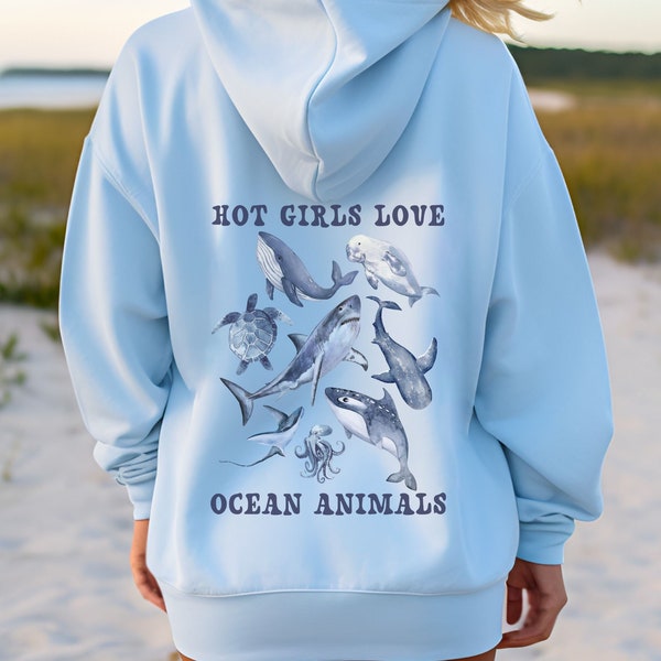 Ocean Inspired Style Shark Hoodie Whale Shark Sea Turtle Shirt Orca Shirt Manta Ray Ocean Animal Shirt Manatee Shirt Whale Shirt