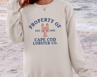 Cape Cod Sweatshirt Lobster Shirt Fisherman Aesthetic Lobster Sweatshirt Capecod Cape Cod Preppy Stuff Old Money Aesthetic Lobster Sweater