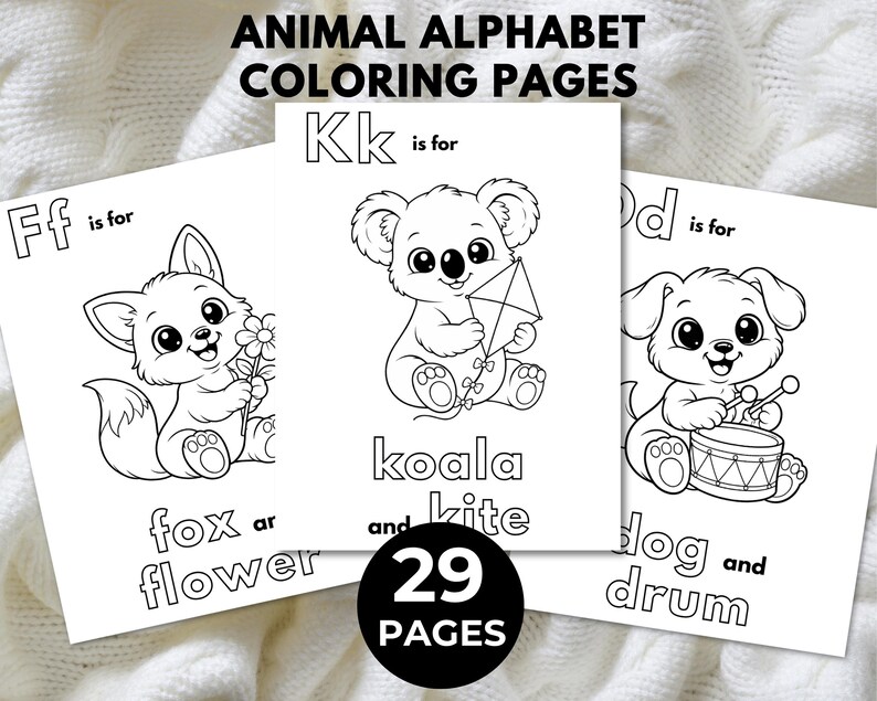 Animal Alphabet Coloring Pages, Animal ABC Coloring Pages, Babys First ...