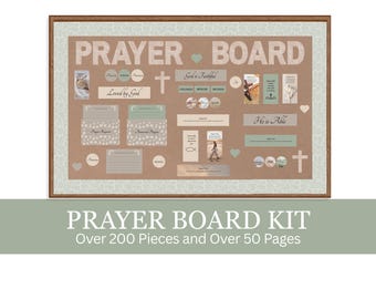 Prayer Board Kit Printable Pink Prayer Board Bible Vision Board Printable Prayer Board Kit  Prayer Request Cards Prayer Boards Printable