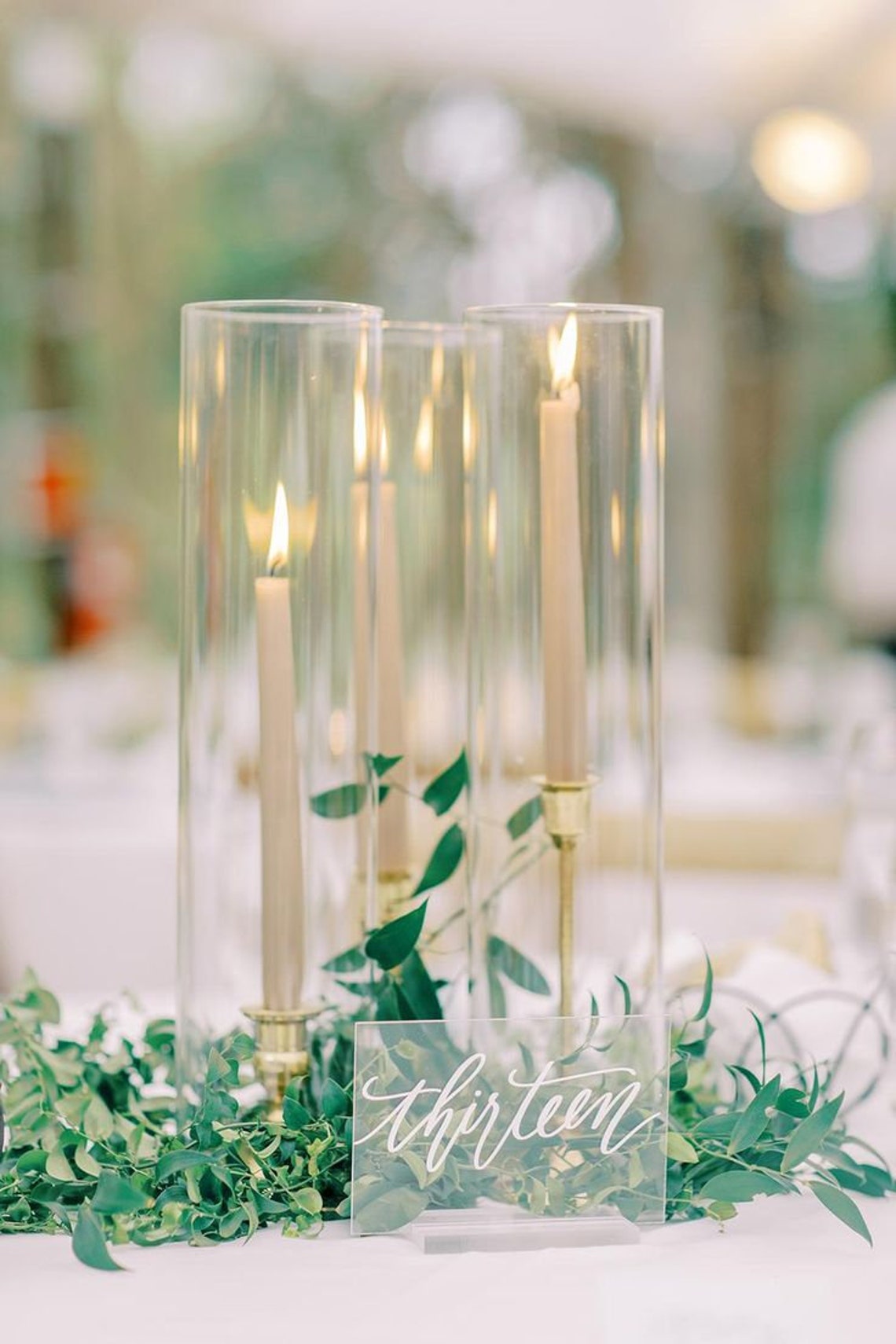 Glass Hurricane Tube Shades for Candlesticks /taper Candle Etsy