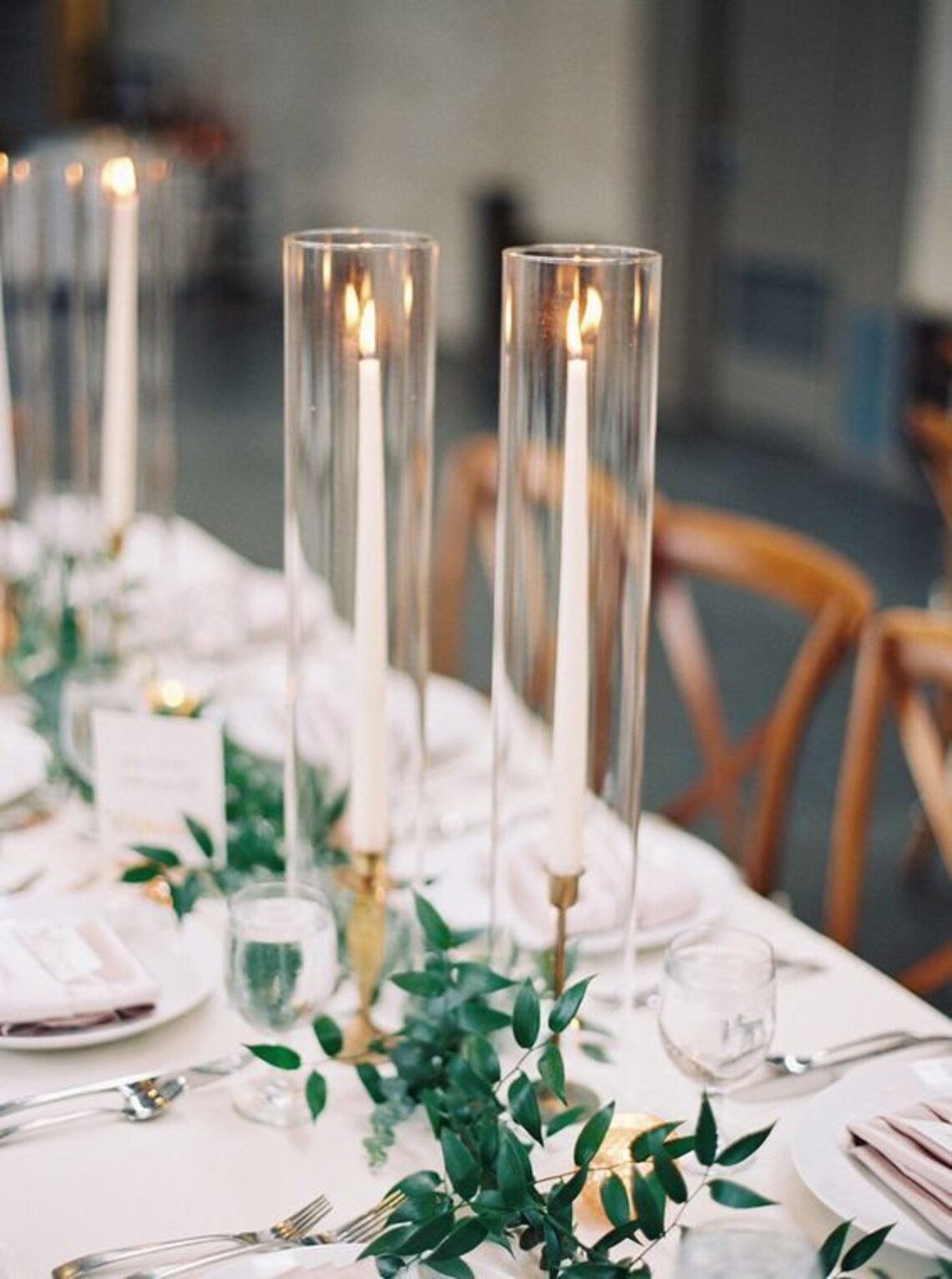 Glass Hurricane Tube Shades for Candlesticks /taper Candle Etsy