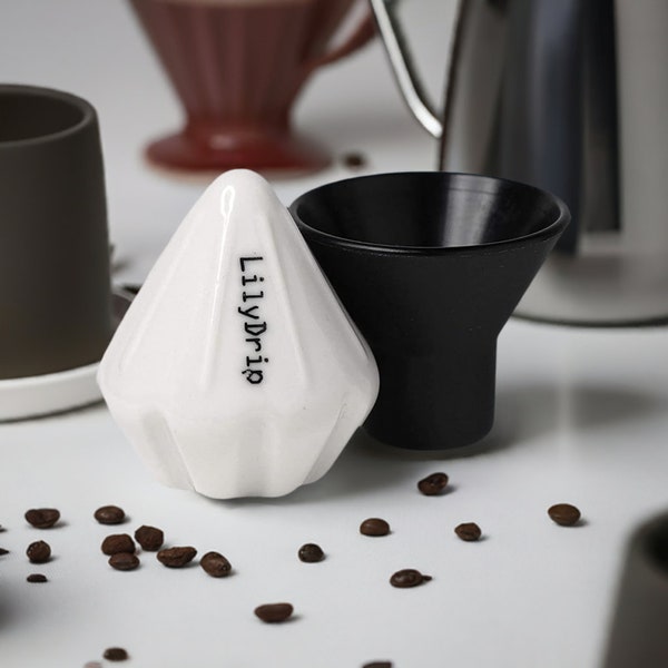 GIO Keramik Pour-Over Kaffeezubehör für langsame Fließgeschwindigkeit, passend für Pour-Over Cone Dripper, Hario V60, Origami Brauer