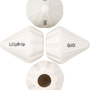 LilyDrip Keramik-Aufsatz für Filterkaffee, passend für Filterkaffeemaschinen mit Kegelfilter, Hario V60 und Origami-Brühsysteme Bild 3
