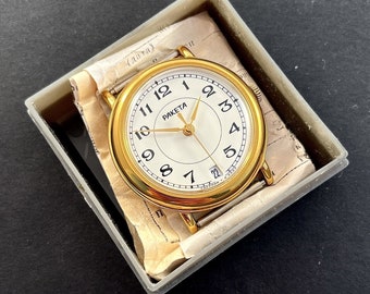 Neue alte Lager Nie benutzt Original RAKETA Vintage Sowjetunion Mechanische Uhr 2614.H Armbanduhr mit Box und Dokumente UdSSR Paketa