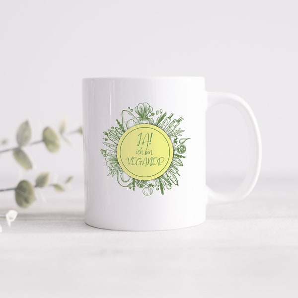 Vegetarier Tasse|Ernährung|Kaffee Tee Tasse|Geschenk|Geschenkidee|Ja ich bin Vegetarier