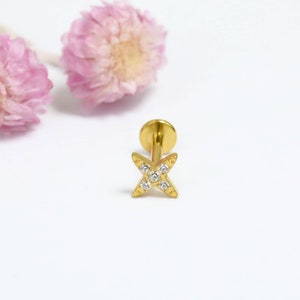 Tiny Star Studs Earrings, Helix Stud, Labret Stud, Tragus , StudCartilage Studs, Conch Earring Stud, Small Stud Earrings