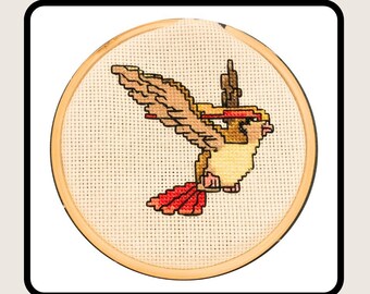 Pidgeot cross stitch pattern