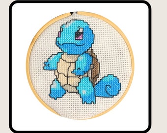 Squirtle cross stitch pattern