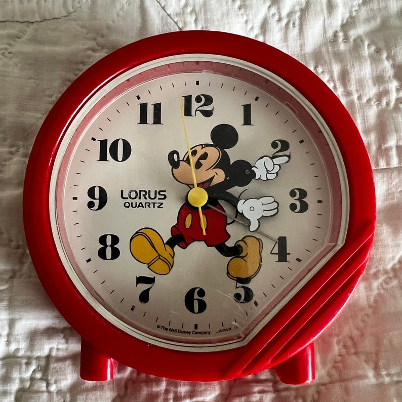 Vintage Mickey Mouse Alarm Clock Japan Etsy