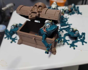 Pirate Frog with Treasure Chest