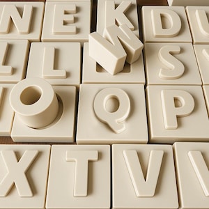 Molde de cera fundida con letras del alfabeto, molde de silicona con letras 3D de la A a la Z, cera fundida DIY, fabricación de velas, letras individuales, suministros para velas perfumadas