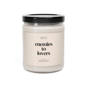 Enemies to Lovers Candle, Book Trope Candle, Reading Candle, Librarian Gift, Book Lover Candle, Book Lover Gift, Bookish Candle