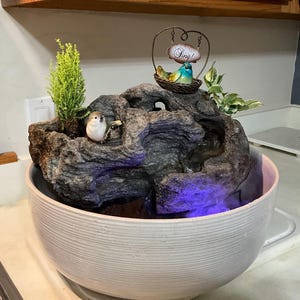 Hand Carved Lava Rock Fountain