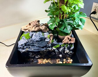 Driftwood and Stone Fountain