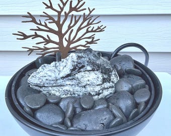 Granite and Tree Fountain