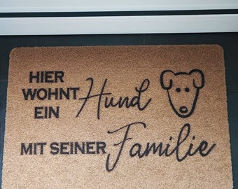 Fußmatte, Tür Matte, Haustürmatte, Motiv Fußmatte, Hund, Spruch, witzige Matte,