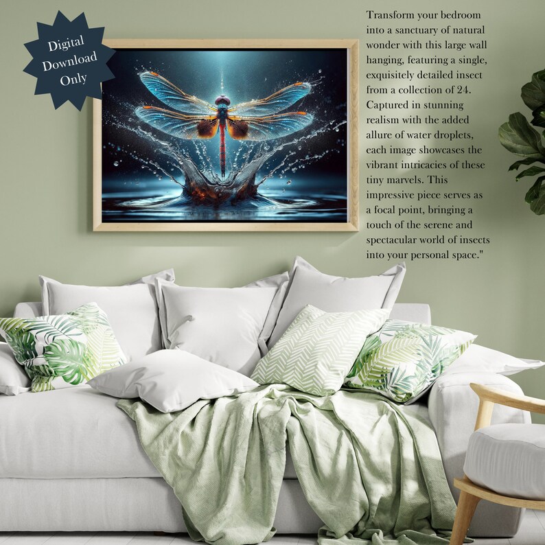 Butterfly Cascade, High-quality, A.I. Digital Download, Wall Art ...