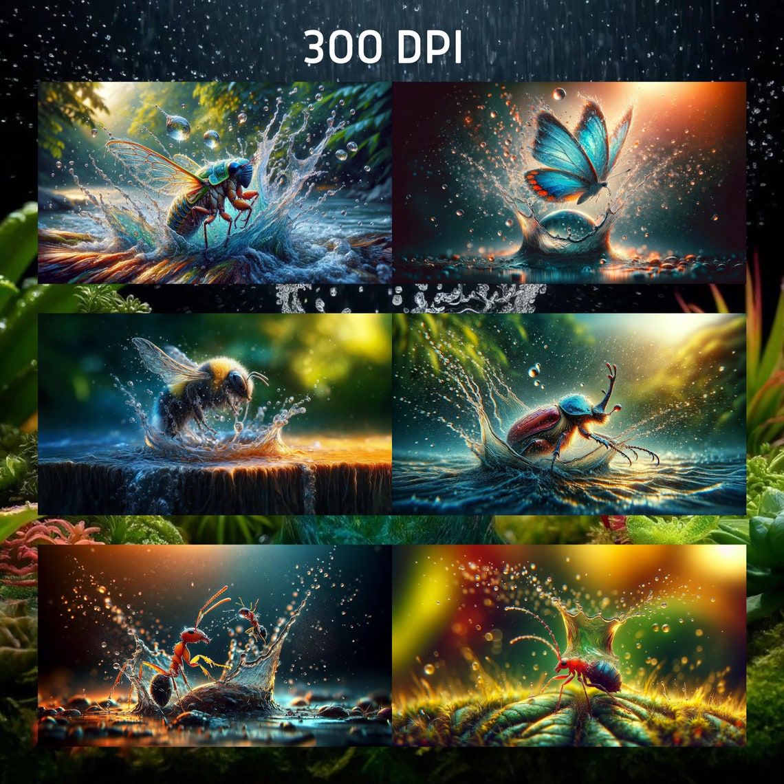 Butterfly Cascade, High-quality, A.I. Digital Download, Wall Art ...