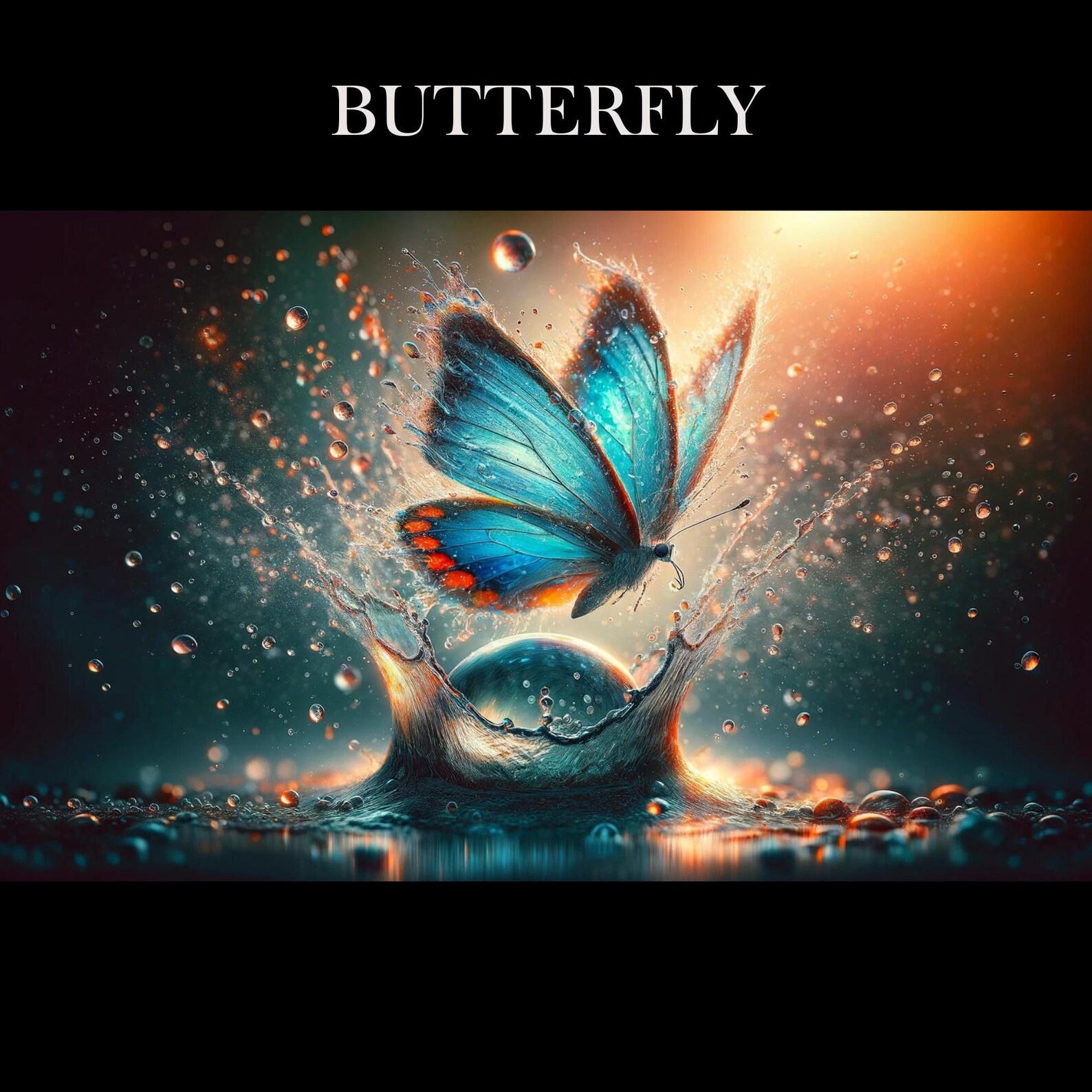 Butterfly Cascade, High-quality, A.I. Digital Download, Wall Art ...
