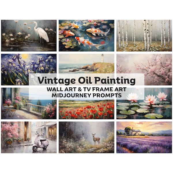 Vintage Oil Paintings Midjourney Prompt. Professional Midjourney Guide for Farmhouse Antique Oil Paintings. High-Quality prompt template