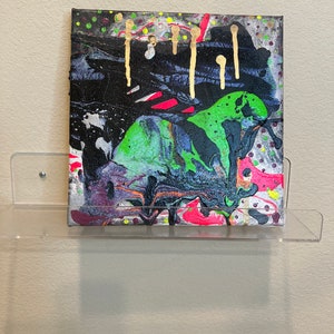 Abstract Neon Drips and swirls Painting
