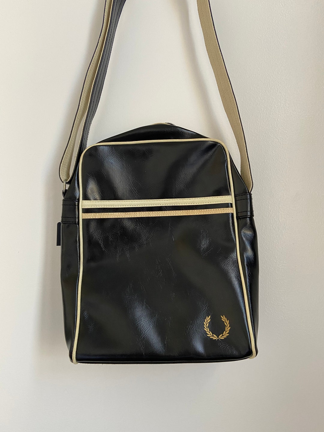 Vintage Fred Perry Cross Body Bag Black - Etsy