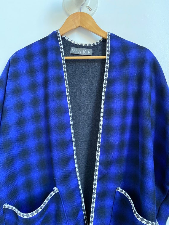 Royal Blue Wool Kimono - image 2