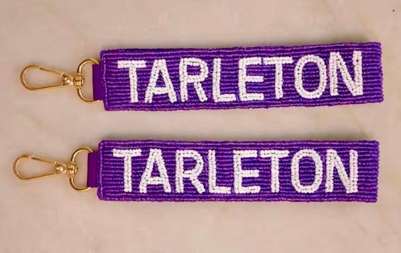 Tarleton State University Beaded Key Wristlet or Keychain – Officially ...