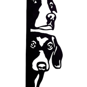 Decorazione da parete in metallo con simpatici cani, decorazione moderna e minimalista con ritratto di cane, decorazione da parete Labrador Retriever, decorazione da parete per cameretta dei bambini, regalo per amanti degli animali