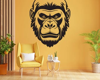 King Kong Metal Wall Art: Gorilla Head Sculpture