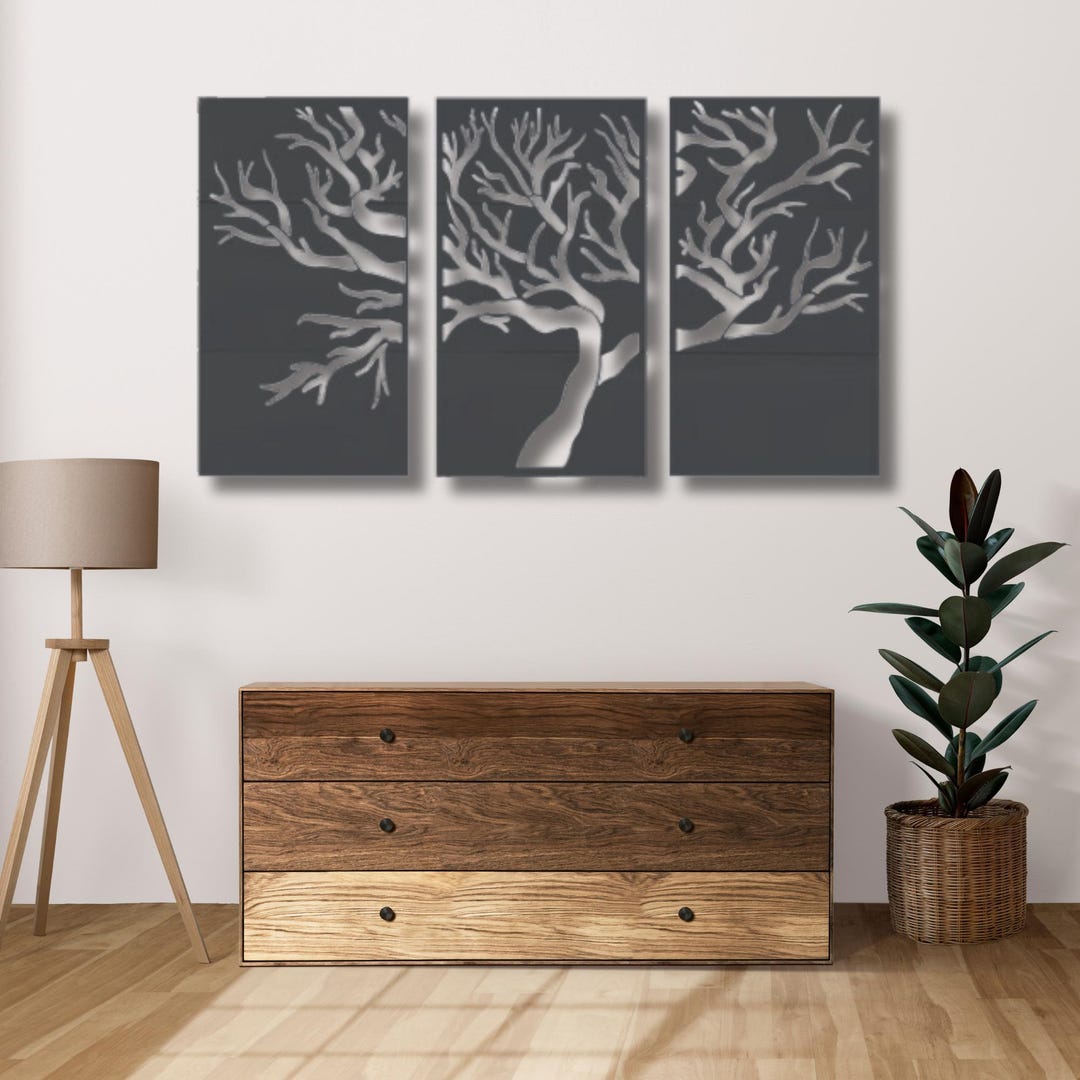 Tree Metal Wall Art Forest Wall Art Nature Lovers Gift Metal Wall Decor ...