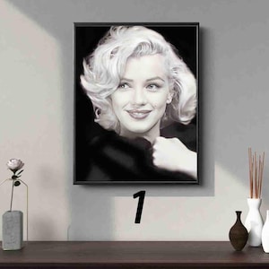 Marilyn Monroe-kunstprint: vintage Hollywood-glamour-muurdecoratie