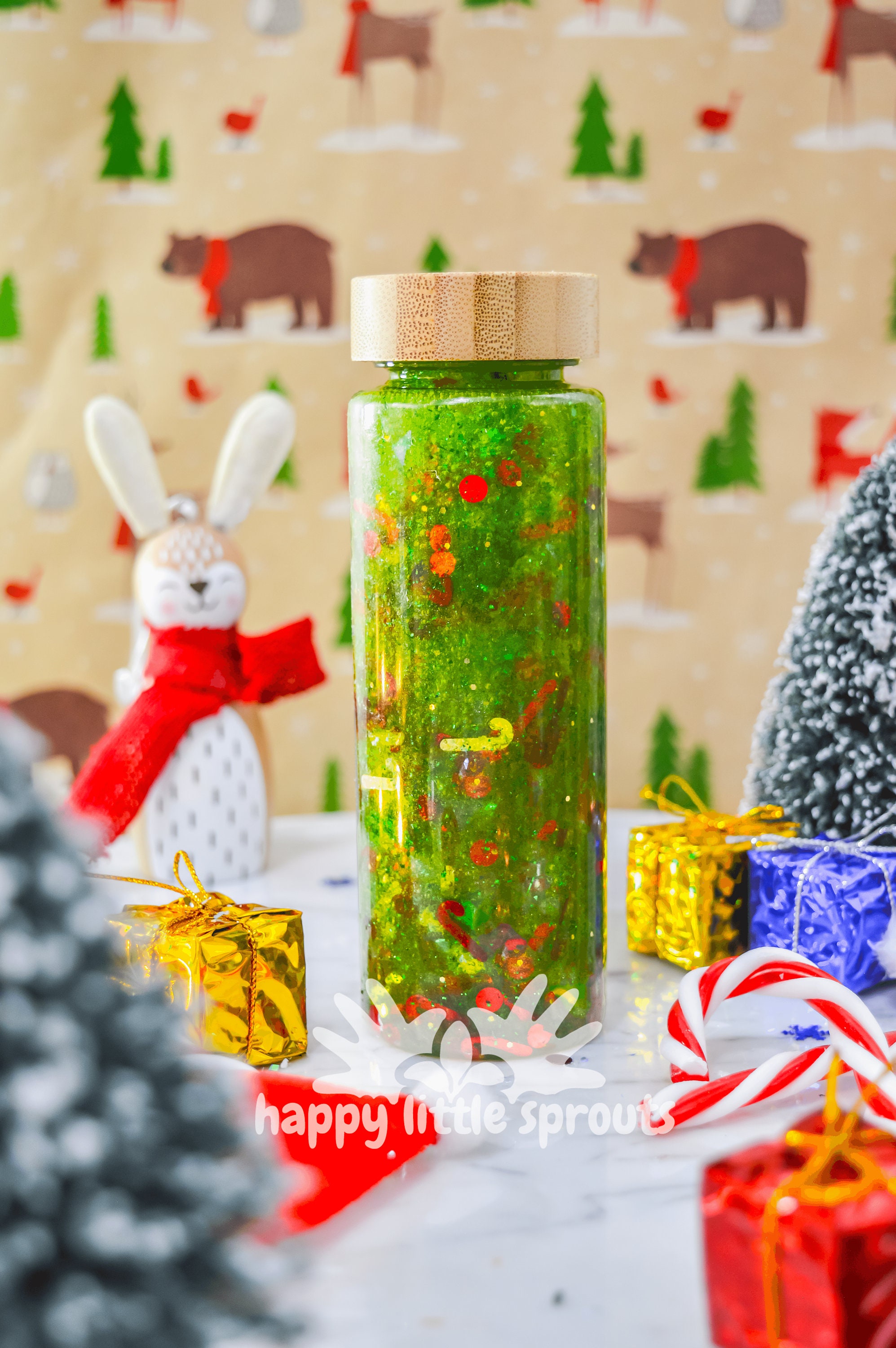 Christmas Reindeer Shaker Cabochons, Shake Shake Xmas Charm, Christm, MiniatureSweet, Kawaii Resin Crafts, Decoden Cabochons Supplies