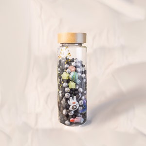 Galaxy Stars Sensory Shaker Discovery bottle | Montessori fidget Bamboo Bottle