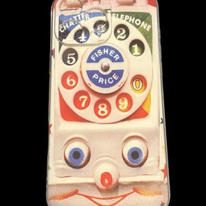 Vintage print telefoongebabbel telefoon beschermende mobiele telefoonhoes voor 16 Pro of Max, nieuwigheid, schattig, jaren 80, 90, retro, hoes, cadeau