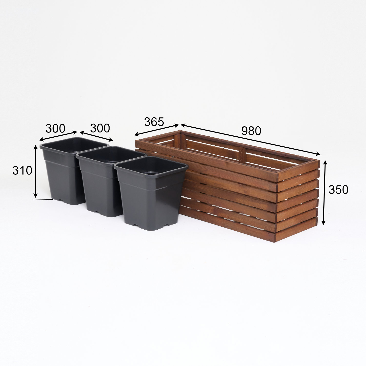 Blumenkasten für innen und außen PflanzenÜbertopf aus Holz mit