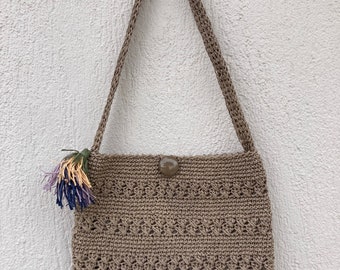 Handmade Paper Rope Bag | Shoulder Bag | Paper Yarn Bag | Crochet Bags