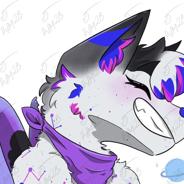 Fursuit Badge, Furry Art, Custom Furry Badge, DIGITAL ONLY