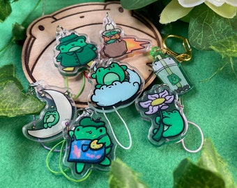 Acrylic Froggy Charms (1.5 in)