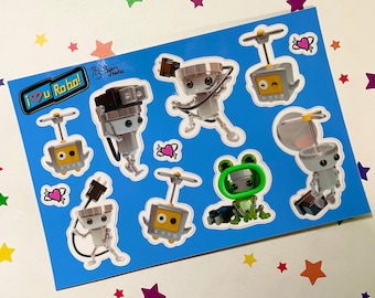 I luv u Robo Sticker Sheet| Cute, Sticker, vinyl sticker sheet