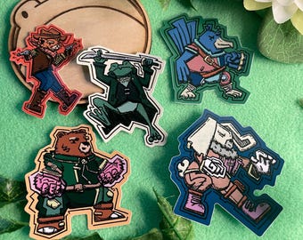 Role Play Dungeon Class Animal Stickers | Cool Stickers, adventure, sticker pack