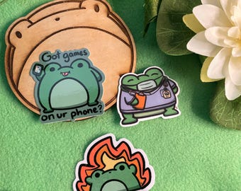 Little guys Frogs Vol.2 Vinyl stickers (Nurse, Fire, Got Games )