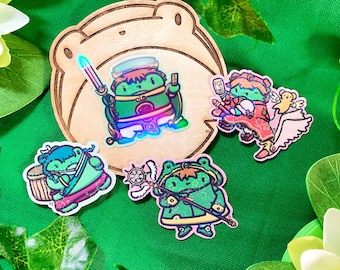 Pegatinas de vinilo de Anime Frogs Vol. 4